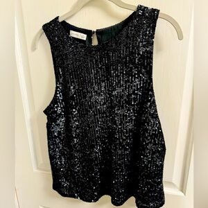 Party Ready Black Sequin Tank